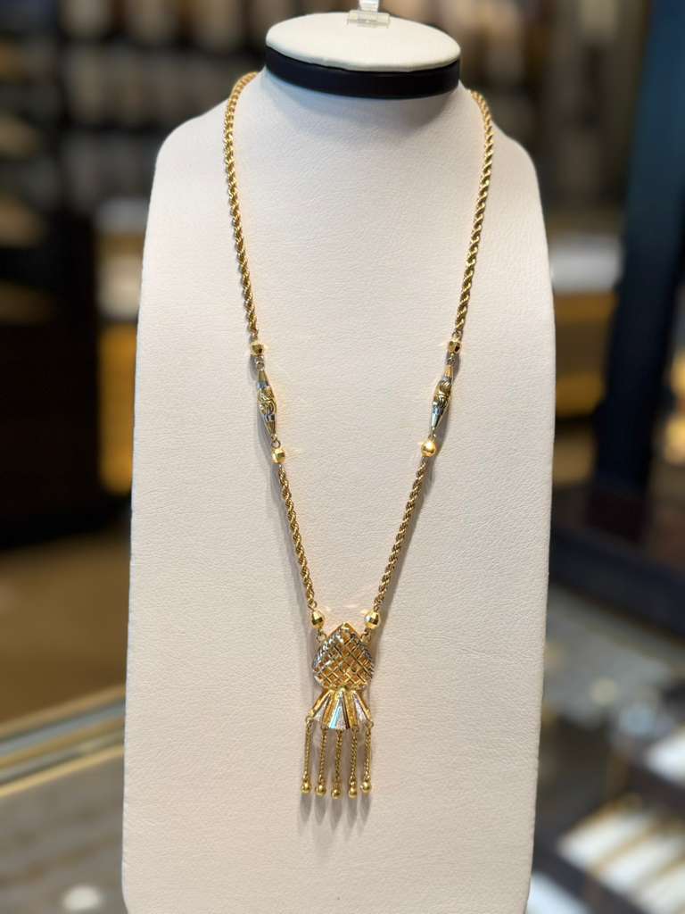 21K Gold Long Necklace - SB28982